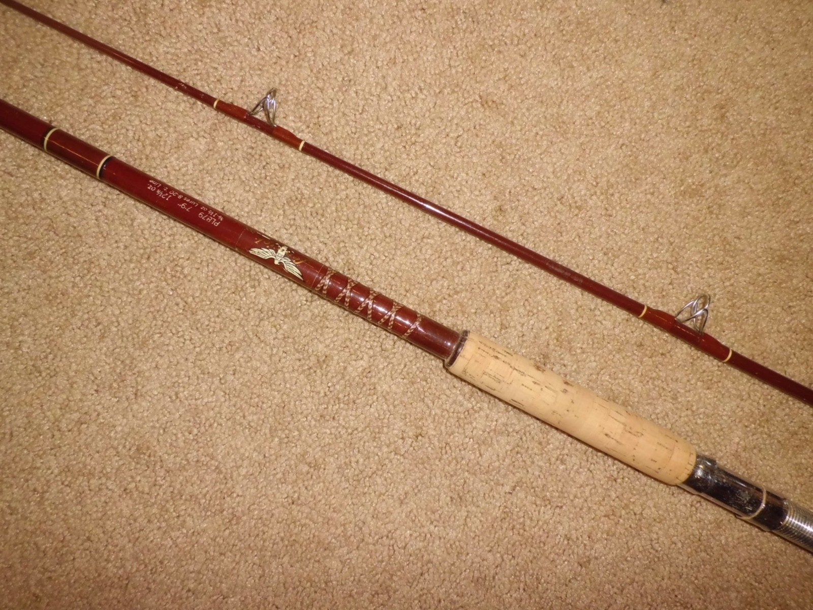 Vintage FENWICK Feralite PLB79 Spinning 7’9″ Rod made in USA- 8-20lb #H98593