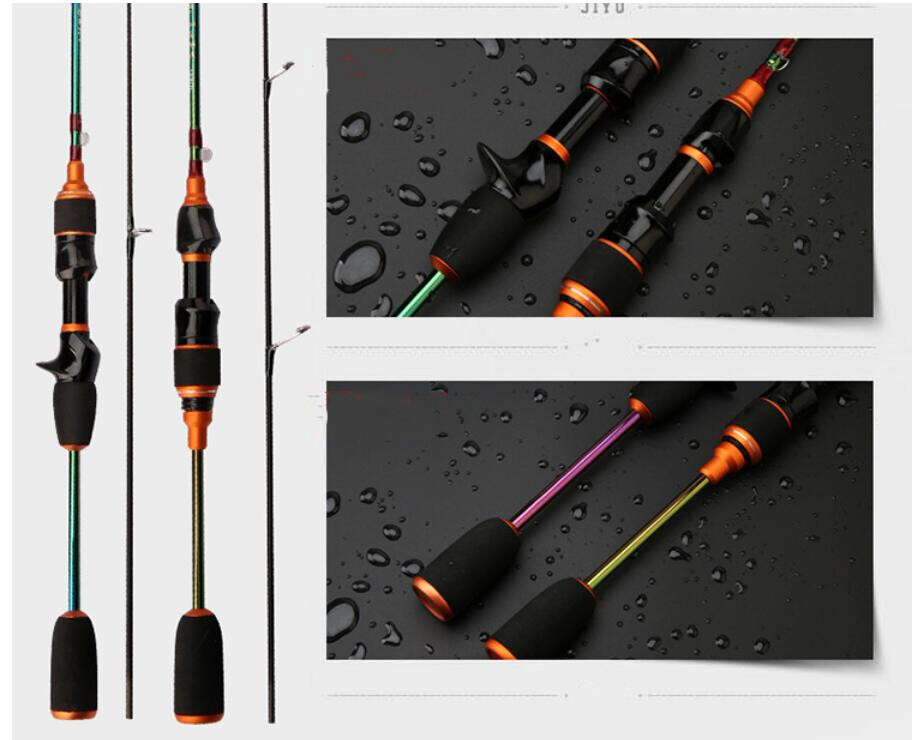 Fishing Spinning Rod 1.68M/1.8M Carbon Fiber Two Solid Tips Casting Fishing Rod
