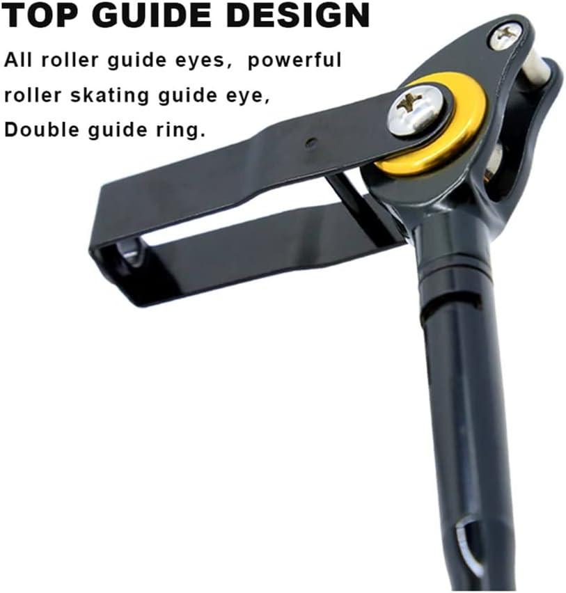 Deep Sea Fishing Rod, Heavy Duty Bent Butt Trolling Rod with Roller Guides,Conve