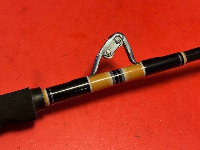 CUSTOM BUILT 5 FOOT 7 1/2 INCH 50 TO 130 POUND CLASS BOAT TROLLING FISHING ROD