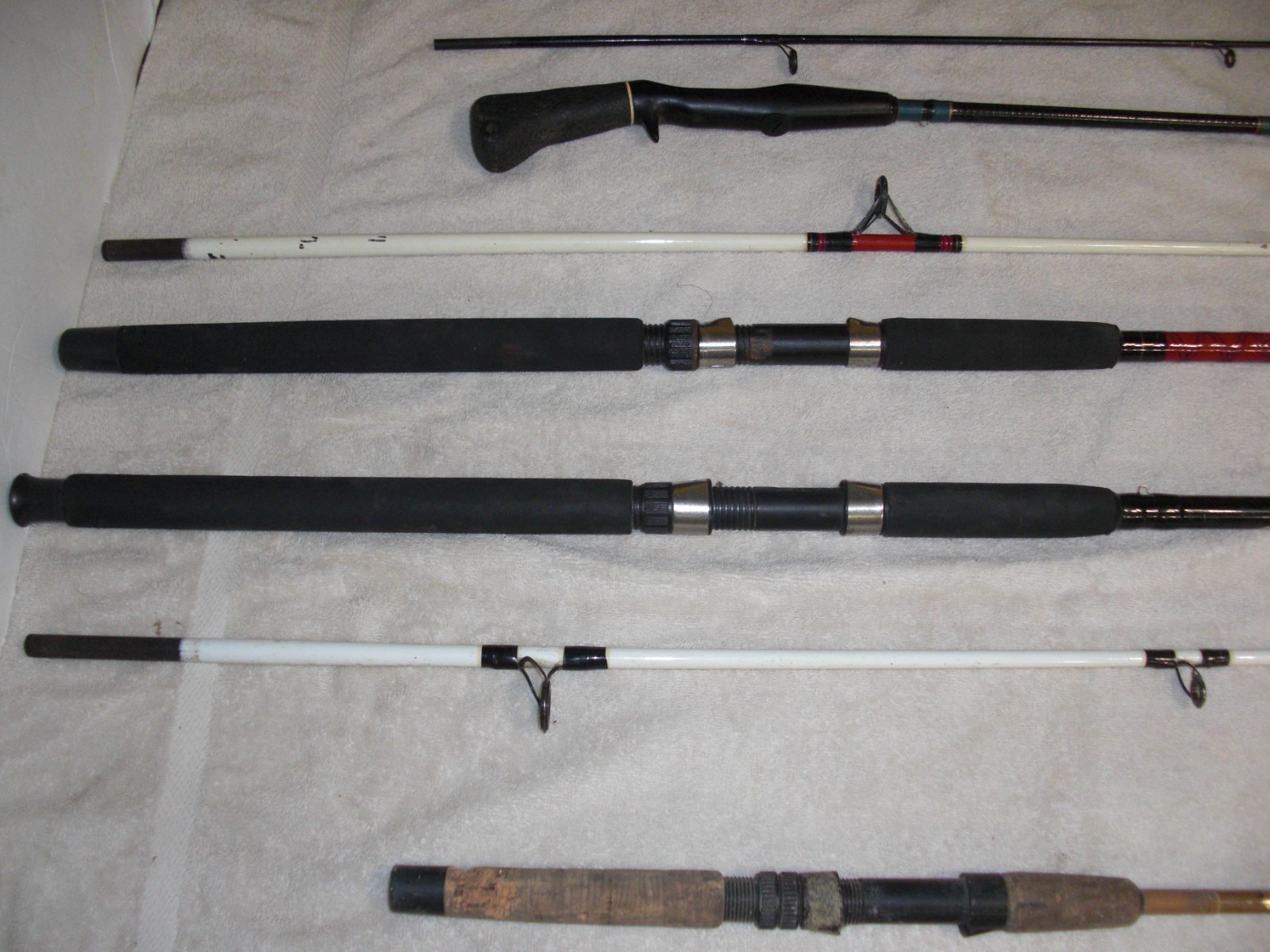 fishing poles—four used ones