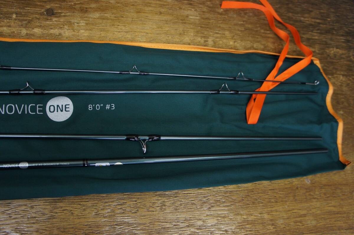 TIEMCO Novis One 803-4 Graphite Fly Rod 8ft 3wt 4pcs Half Wells Grip Woo Japan