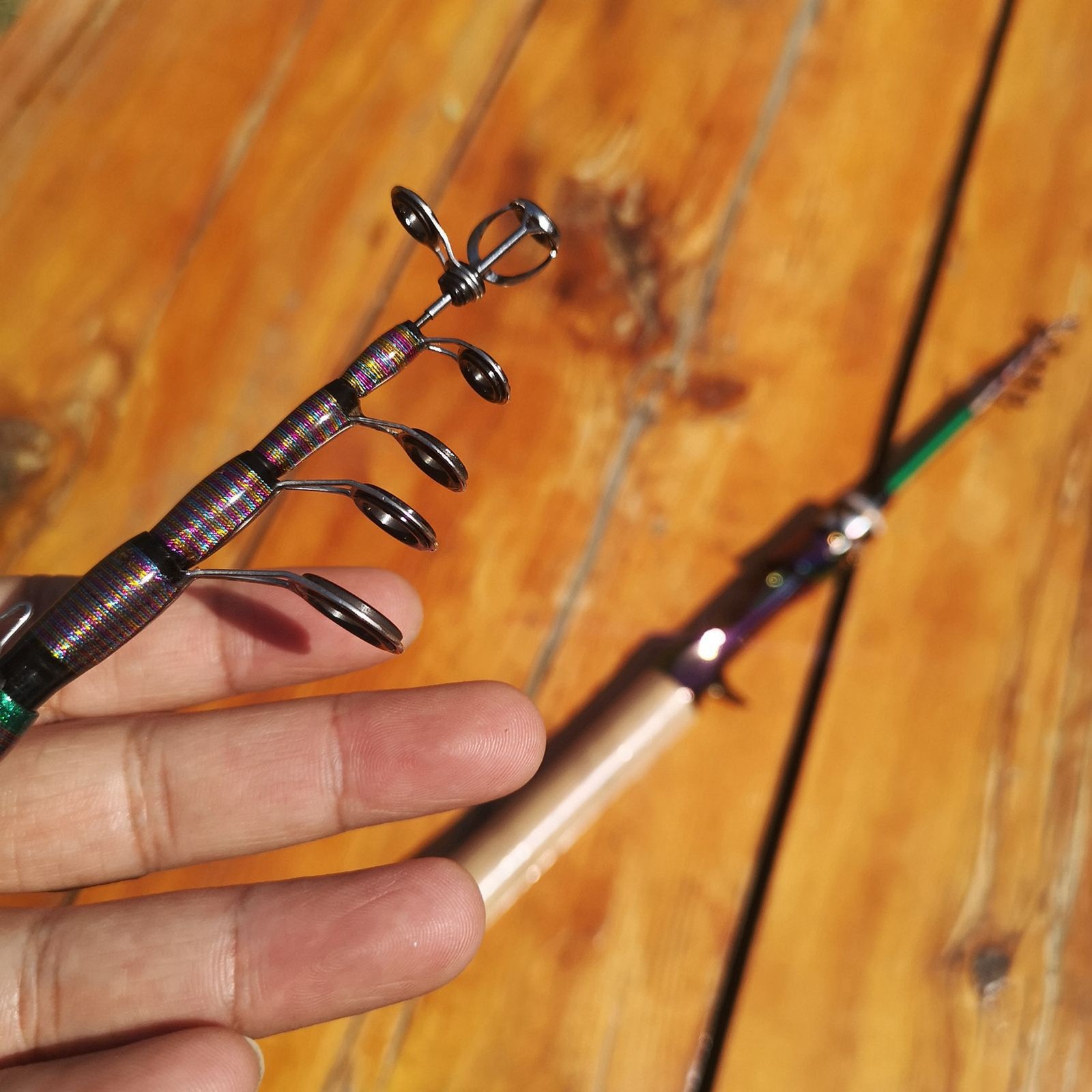 1.68M-1.98M Carbon Fiber Fishing Rod Ultrashort Spinning Freshwater Lure Pole