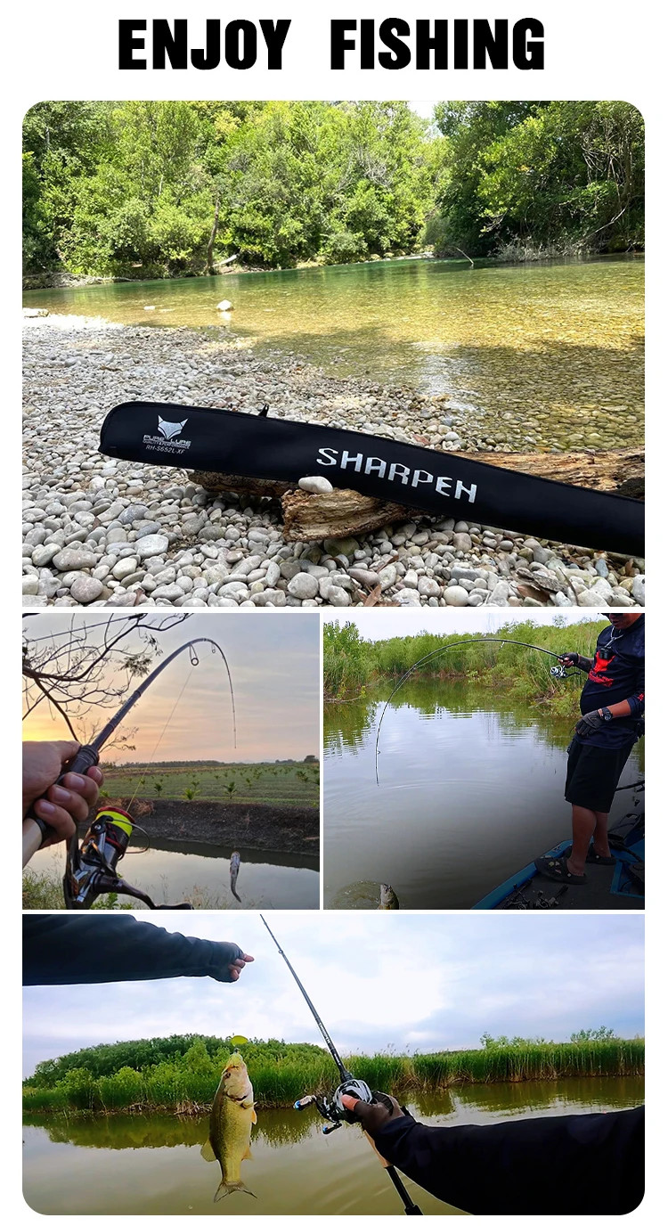 PURELURE SHARPEN Travel Soft Lure Rod Spinning Casting XF MF Bass Pike