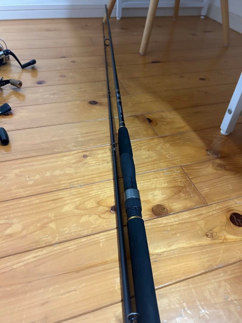 Carbon Sea Bass Rod Black Rubber Grip Used