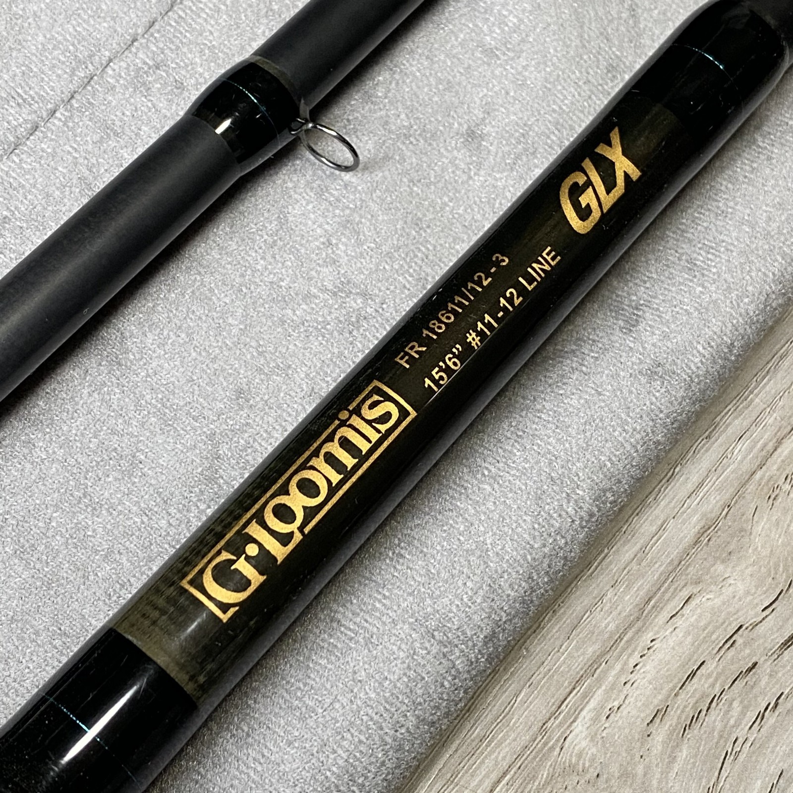 [RANK A] G. Loomis GLX FR18611/12-3 15’6″ 11-12wt Fly Rod W/Tube Sock Excellent