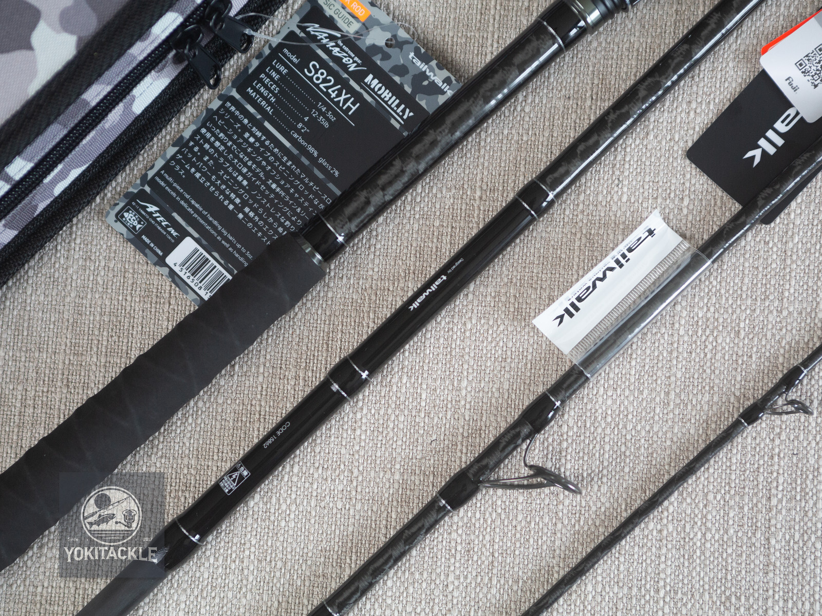 Tailwalk NAMAZON MOBILLY S824XH Spinning Rod for Bass 4 Piece Rod