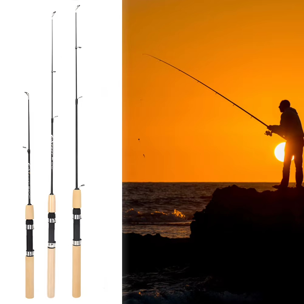 60 80 100CM Mini Telescopic Ice Fishing Rod Portable Fishing Pole Winter Tackle