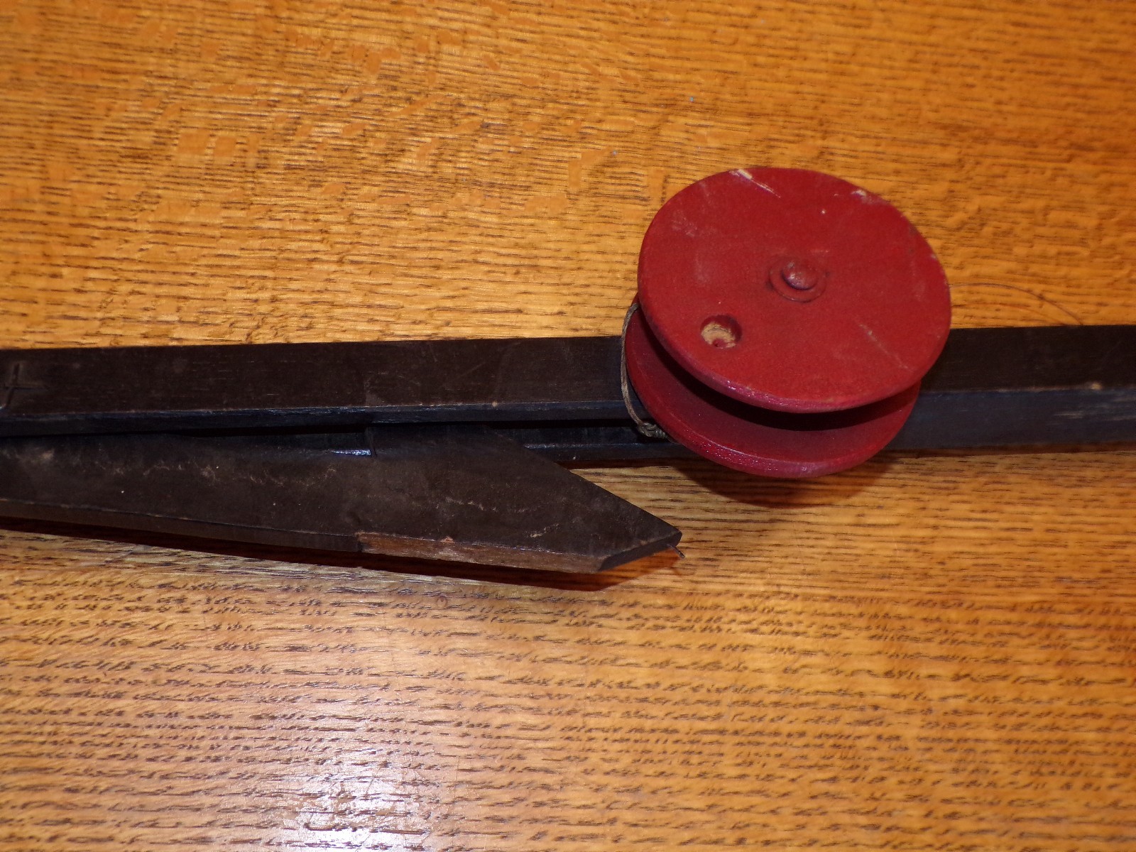 Antique Vintage Wood Hand Carved Made Ice Fishing Tip Up Pole Rod Outdoor Decor