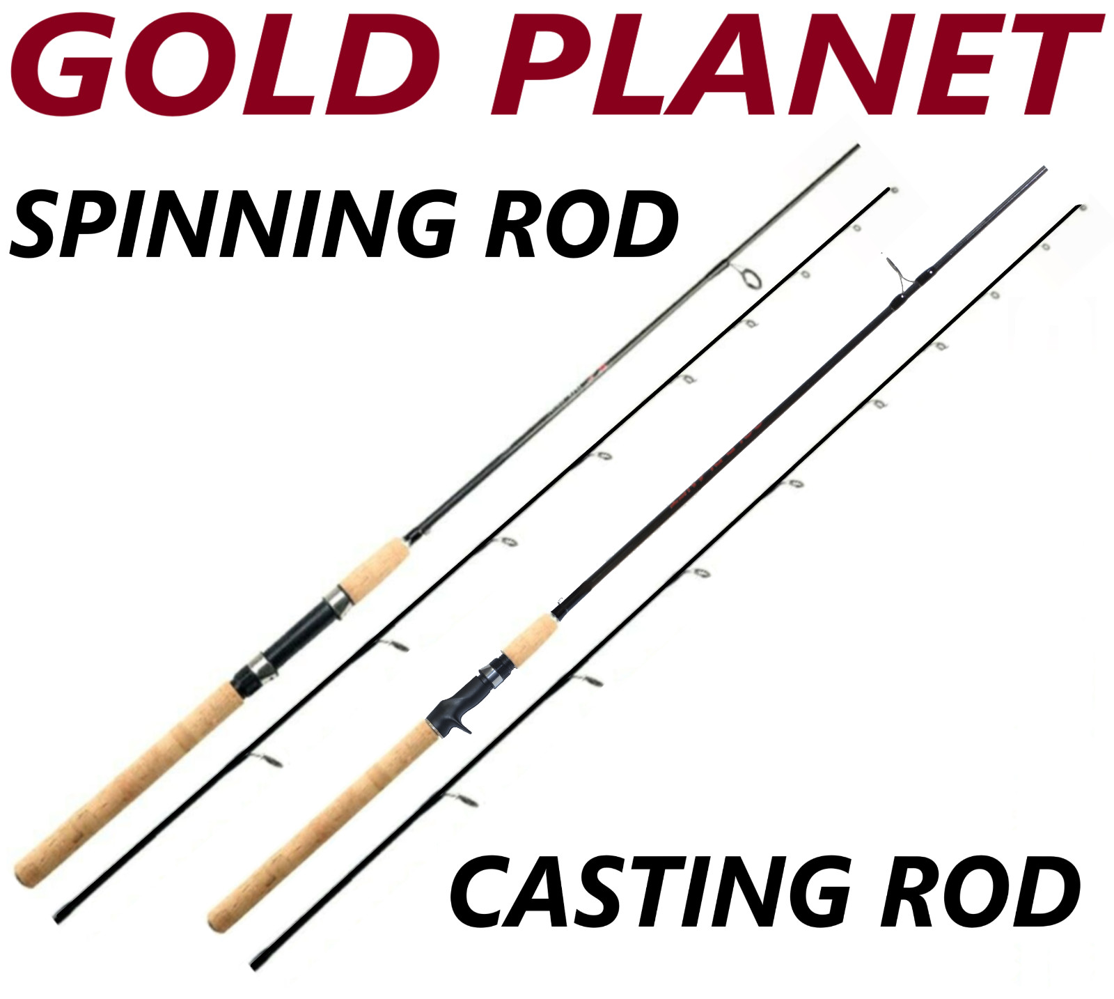 Fishing Rod Spinning Casting Carbon Fiber Portable Medium Fast Pole Lightweight