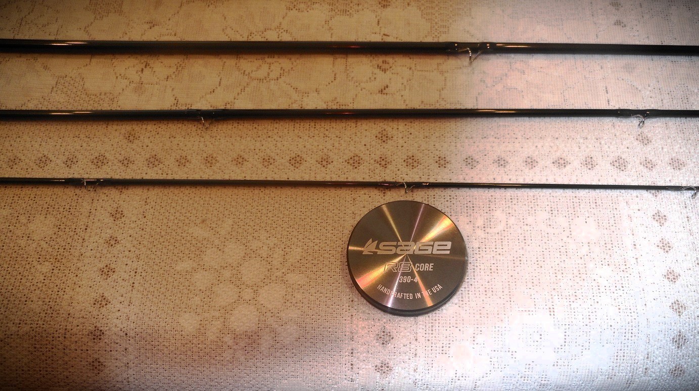 SAGE R8 CORE FLY ROD, 3 WEIGHT, 4-PIECE, MODEL 390-4, NEVER FISHED, MINT!