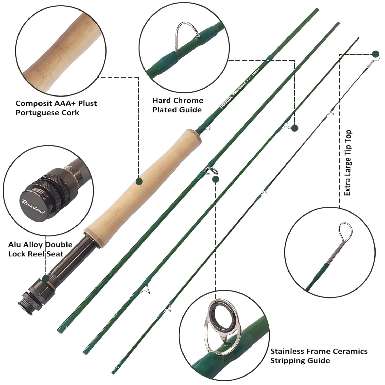 Riverbend Series Lightweight Fly Rod – Medium Fast Action