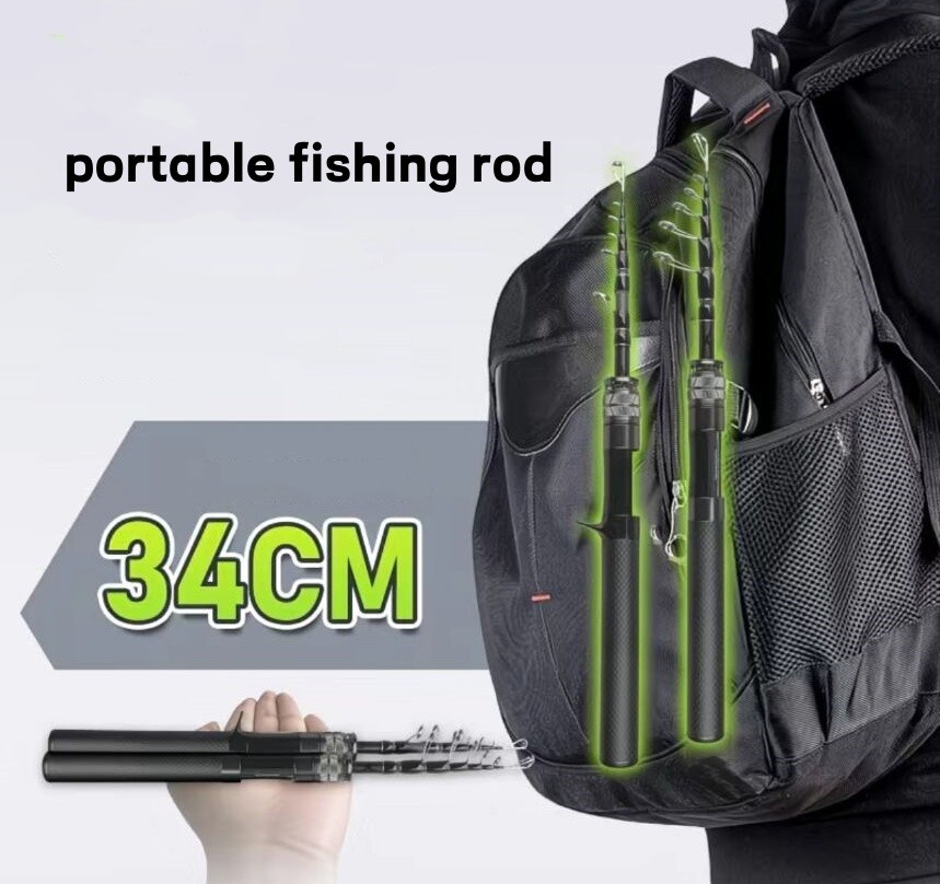 Telescopic Fishing Rods Spinning Casting Rod Carbon Fiber Rod Bass Ultra Light
