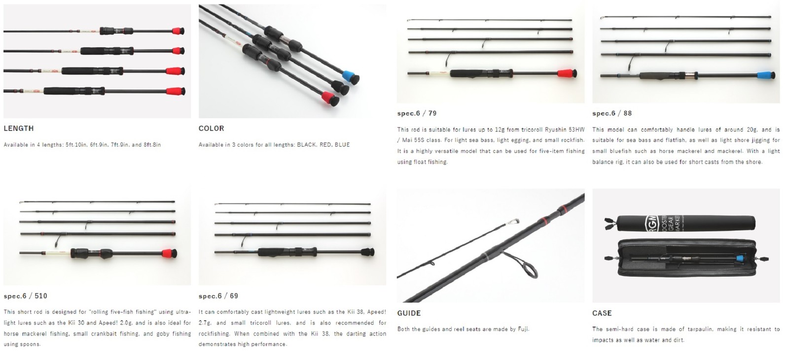 Jackall RGM Rod Spinning Spec 6/79 2.36m 5Pc Blue (2911)