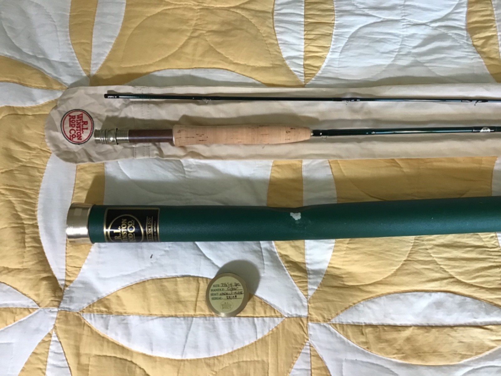 R.L. Winston WT 7 1/2’, 4wt (2) Piece 93108 Fly Rod Fishing with Bag and Tube