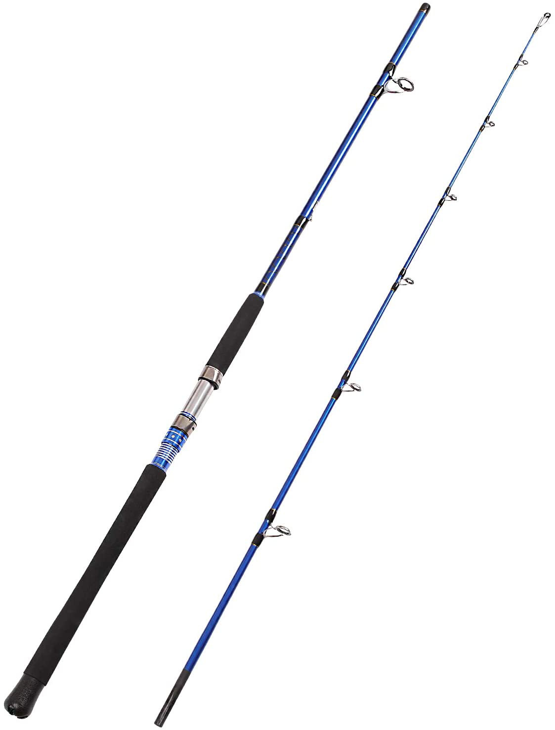 2-Piece Saltwater Spinning Fishing Rod Offshore Heavy Graphite Portable Travel