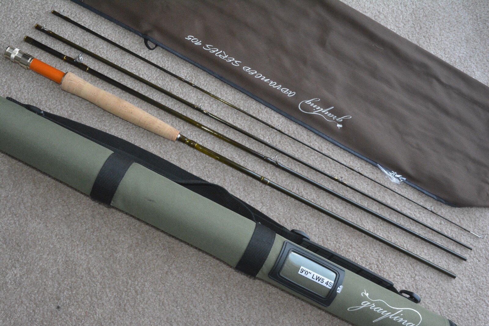 GRAYLING ADVANCED SEIRES 905 FLY ROD 9’0″ LW5 4 SEC W/CASE