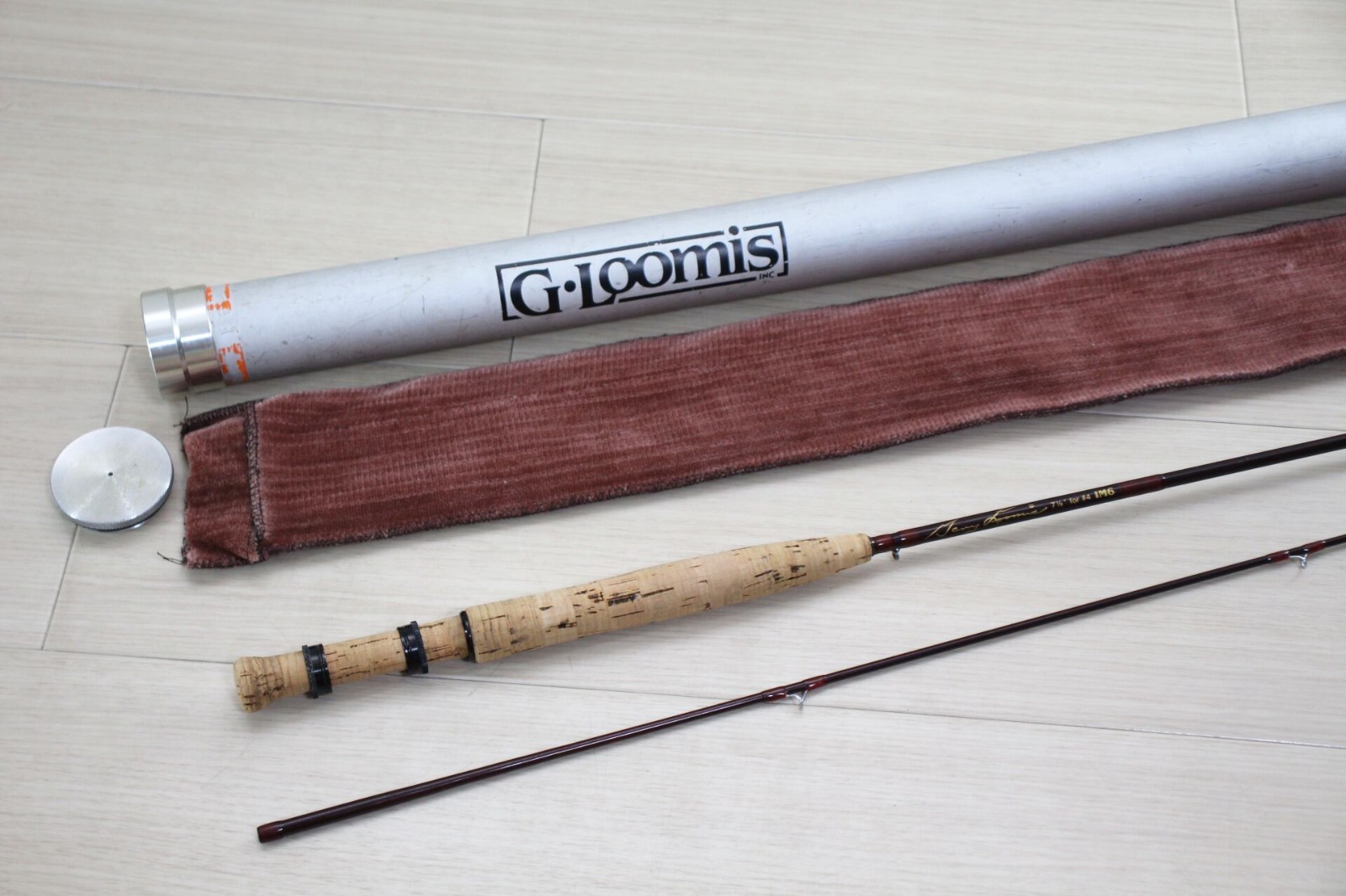 Vintage G.Loomis IM6 Signature 7’6″ 4wt Fly Rod Burgundy Blank 2pc Tube M133