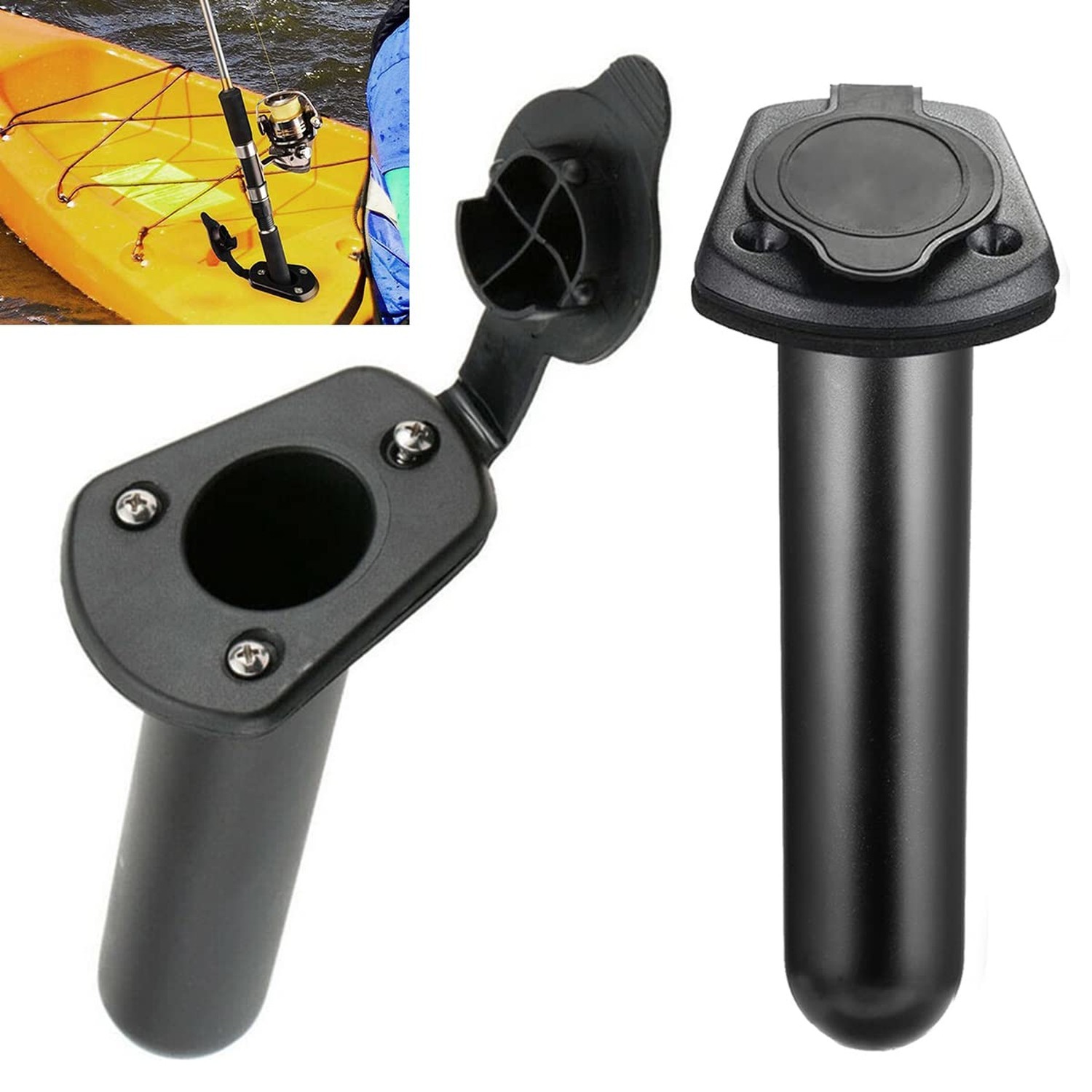 Kayak Fishing Rod Holder,Kayak Deck Flush Mount Rod Holder Fishing Boat Rod H…