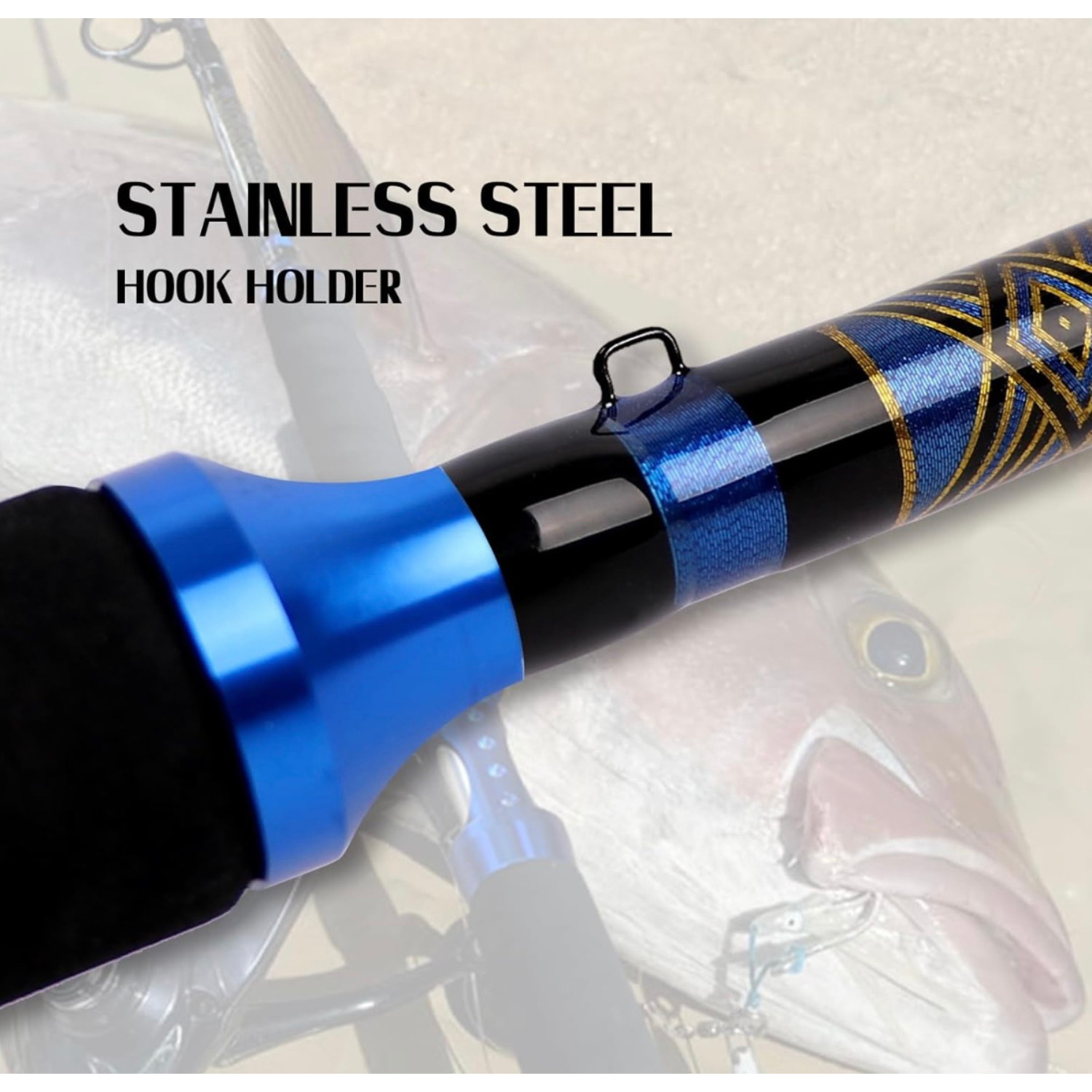 Fiblink 5’6″ Heavy Saltwater Jigging Spinning Rod 80-120lb Offshore Tuna