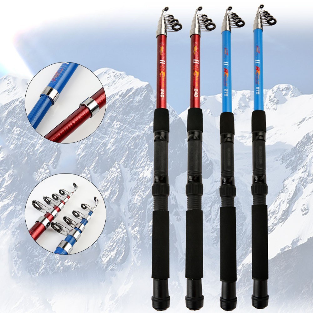 Portable Retractable Telescopic Sea Fishing Rod with Smooth Ceramic Guide Ring