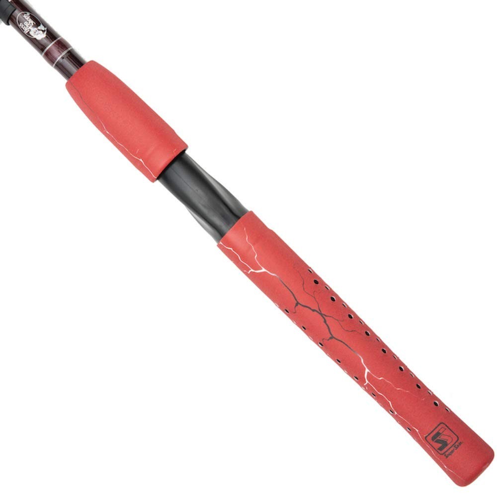 SNIPER SKIN Fishing Rod Grip | Durable Handle for Fly Fishing Gear Red Lightning