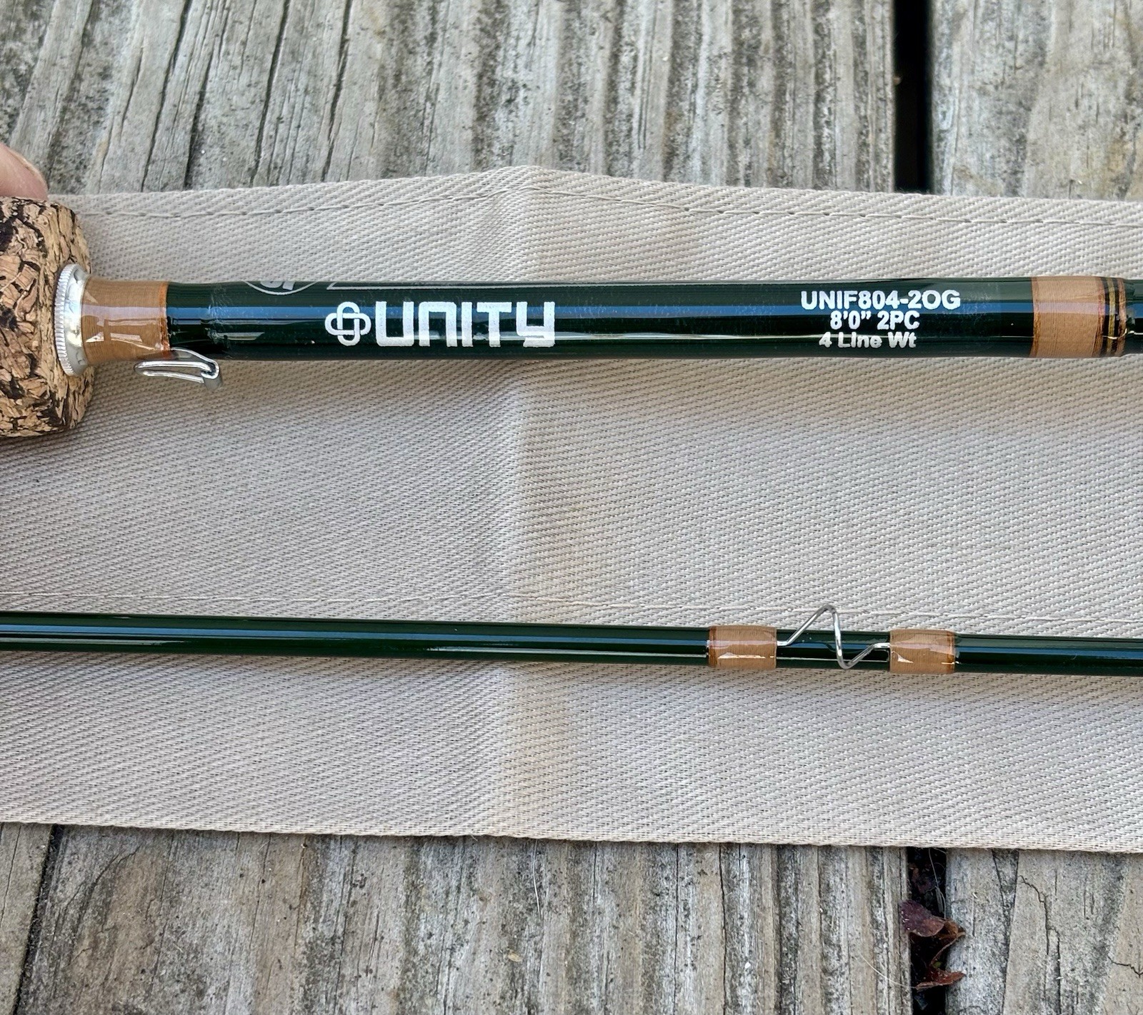 Custom Built Rainshadow 8ft 4 Wt Fly Rod. Agate Stripping Guide Custom Cork Grip