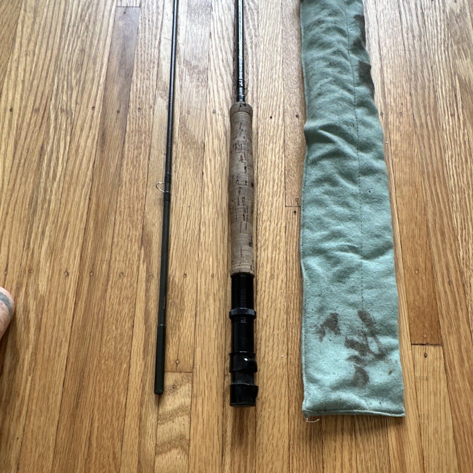 Lamiglas Series 500 G586 8’6″ 6wt 2pc Graphite Fly Rod Cork Handle Sock