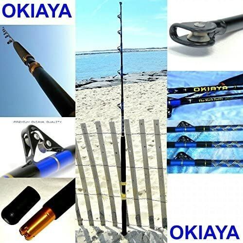 OKIAYA COMPOSIT 30-80LB “The Mack Daddy” SALTWATER TROLLING BOAT ROLLER ROD