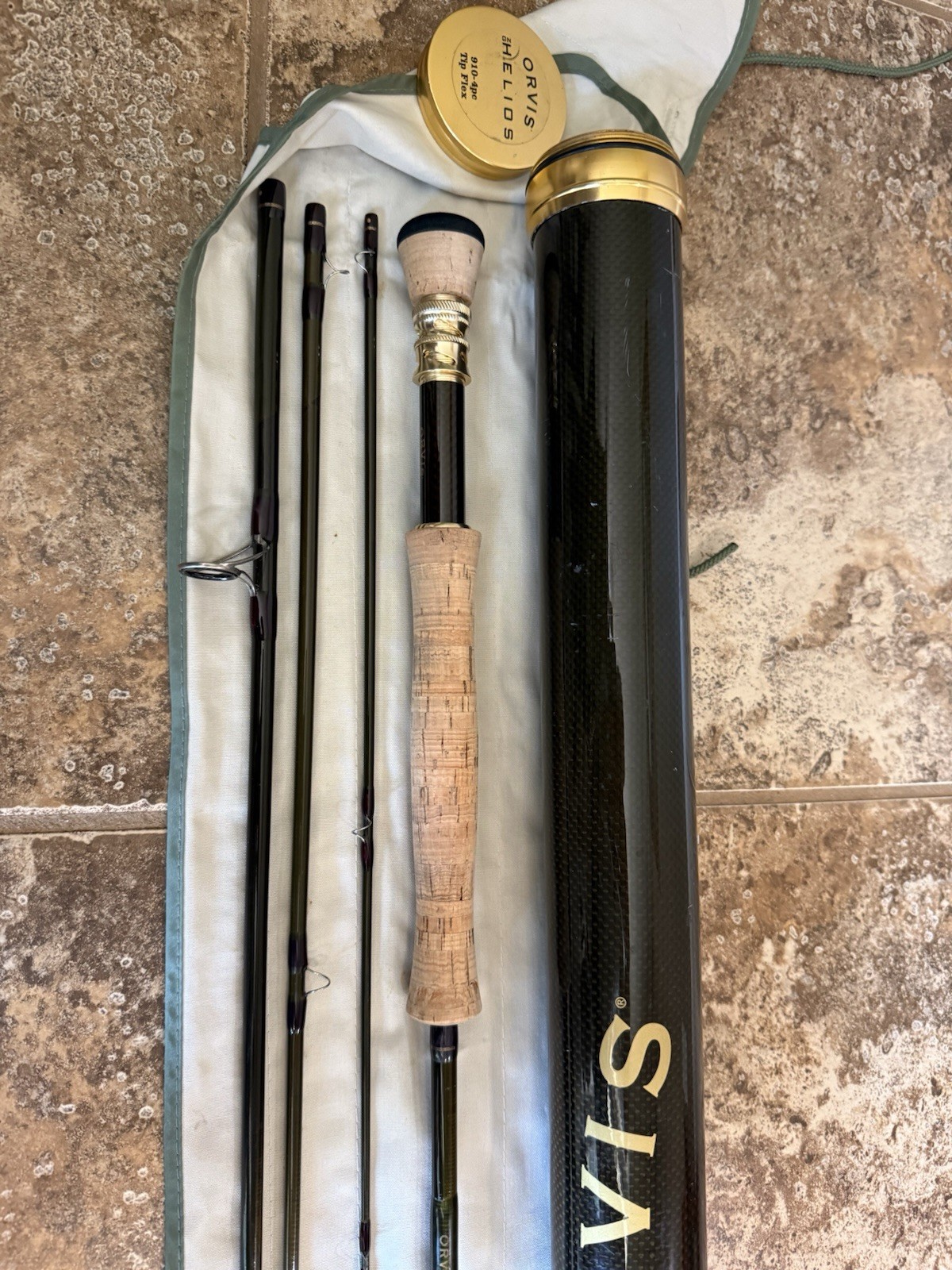Orvis Helios zg Tip Flex Fly Rod 9ft 10wt 4pc Fast w/ Tube & Sock