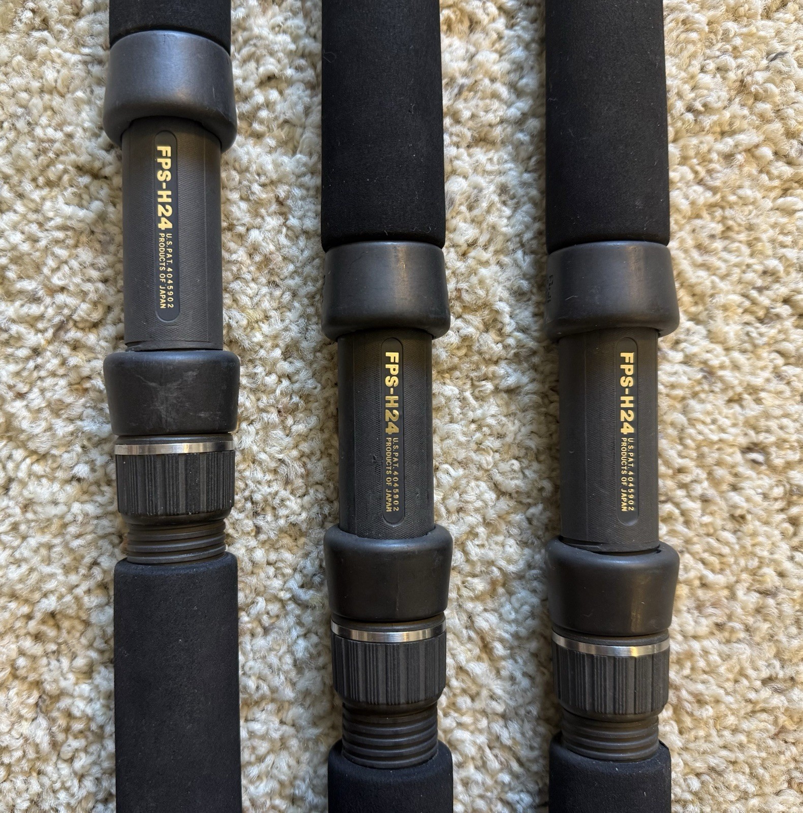 Lot of (3) Kunnan HOT RAIL Conventional Saltwater Fishing Rods, “NICE”… L@@K!!!