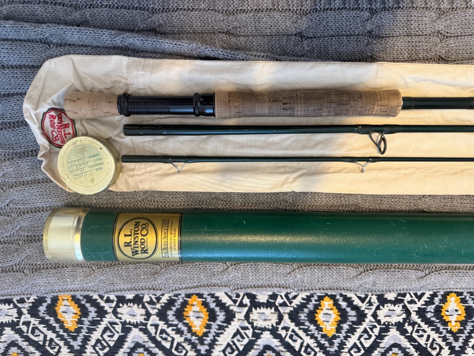 Winston XDLT 9ft 11wt Fly Rod 3pc Very Good Condition Serial 51653 Tube Sock