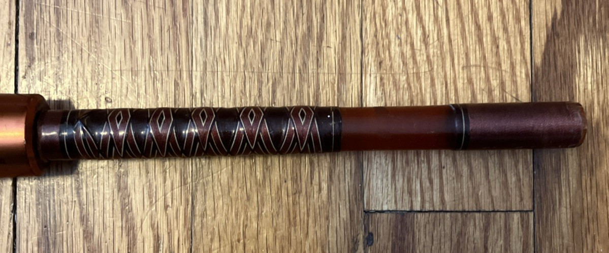 BLACK & Maroon Aluminum Salt Water Fishing Rod Butt 28″ Excellent 30-50lb class