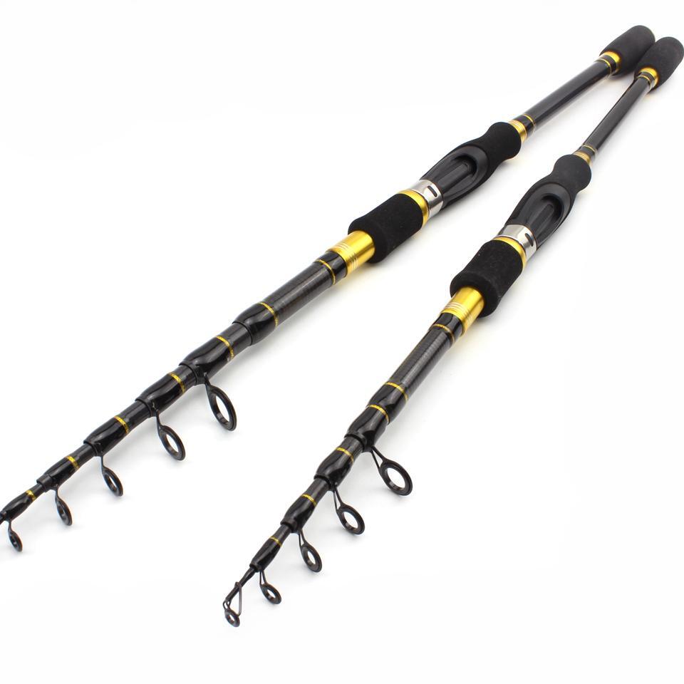 Fishing Rod Telescopic 1.8m 2.1m 2.4m 2.7m Carbon Casting Spinning Sea Tackle
