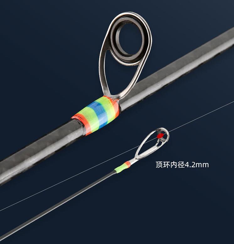 Trout Fishing Rod 1.68m 1.8m Portable Ultra Light Solid Tip Carbon Spinning Pole