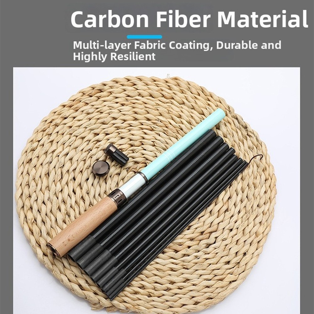 Carbon Fiber Stream Rod Lightweight 1.2m to 2.4m 27cm Collapsible Fishing Rod