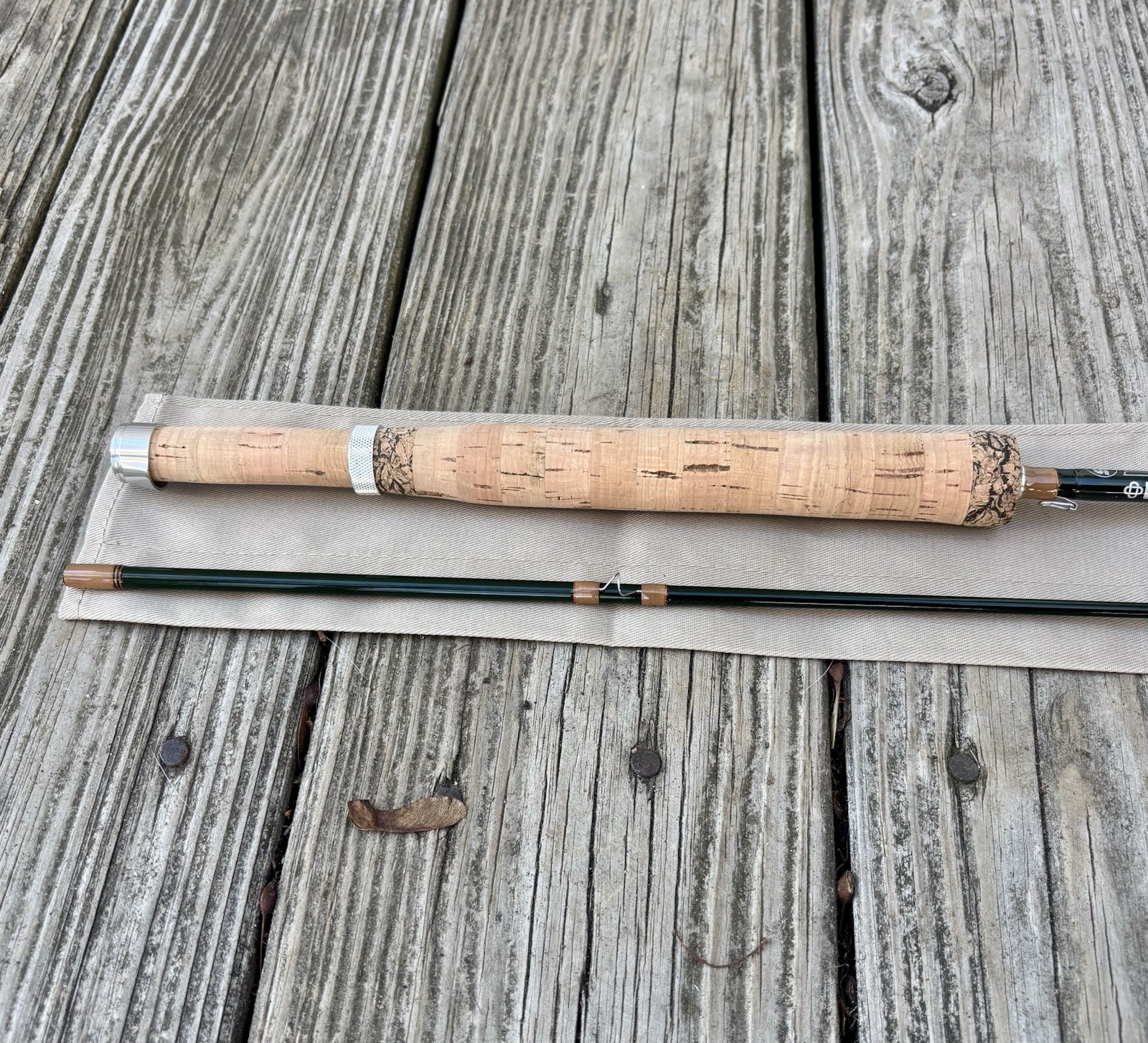 Custom Built Rainshadow 8ft 4 Wt Fly Rod. Agate Stripping Guide Custom Cork Grip