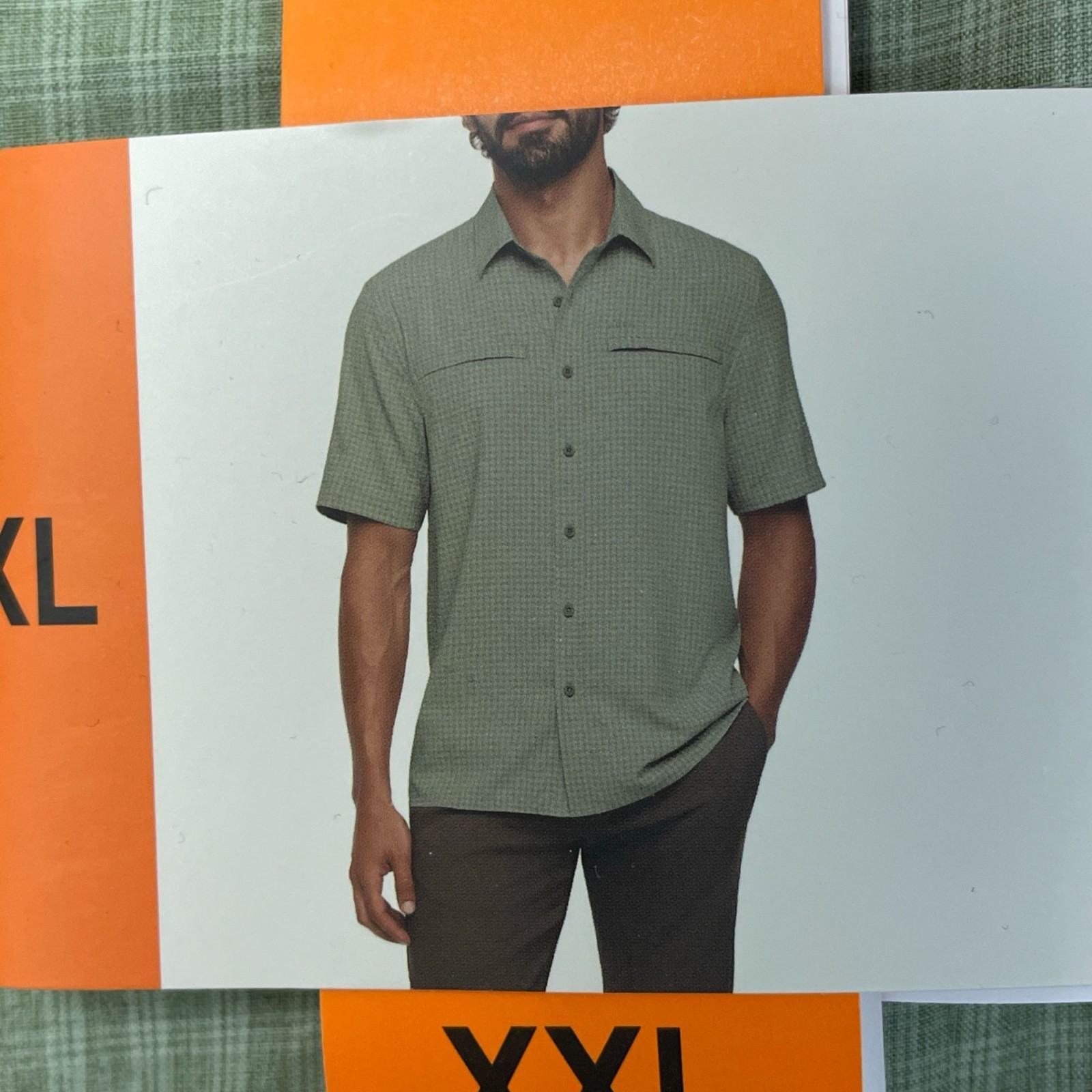 Orvis Men’s XXL Green Short Sleeve Tech Shirt UPF 30+ Quick-Dry Outdoor d1788