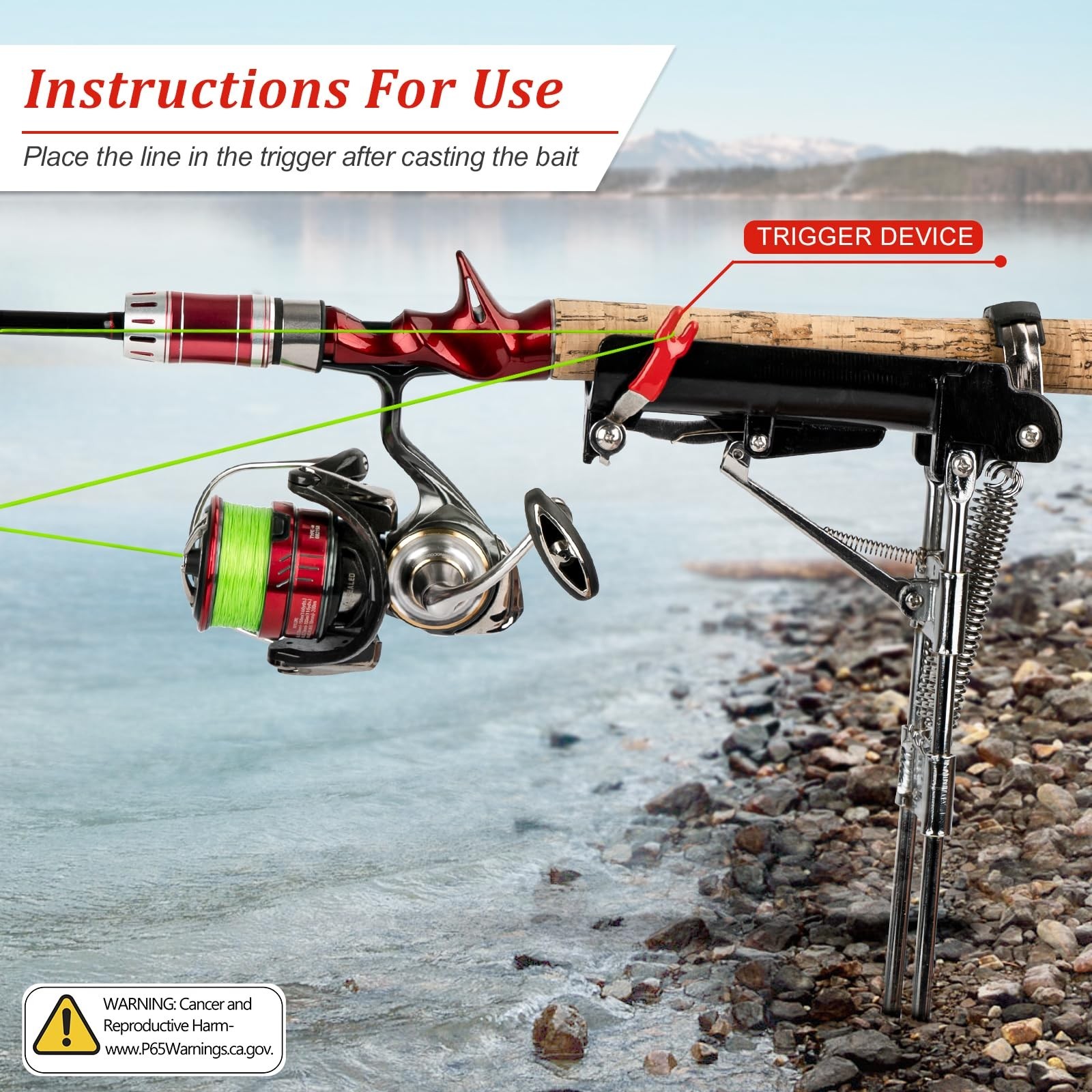 QualyQualy Fishing Rod Holders for Ground, High Sensitivity Spring Automatic …