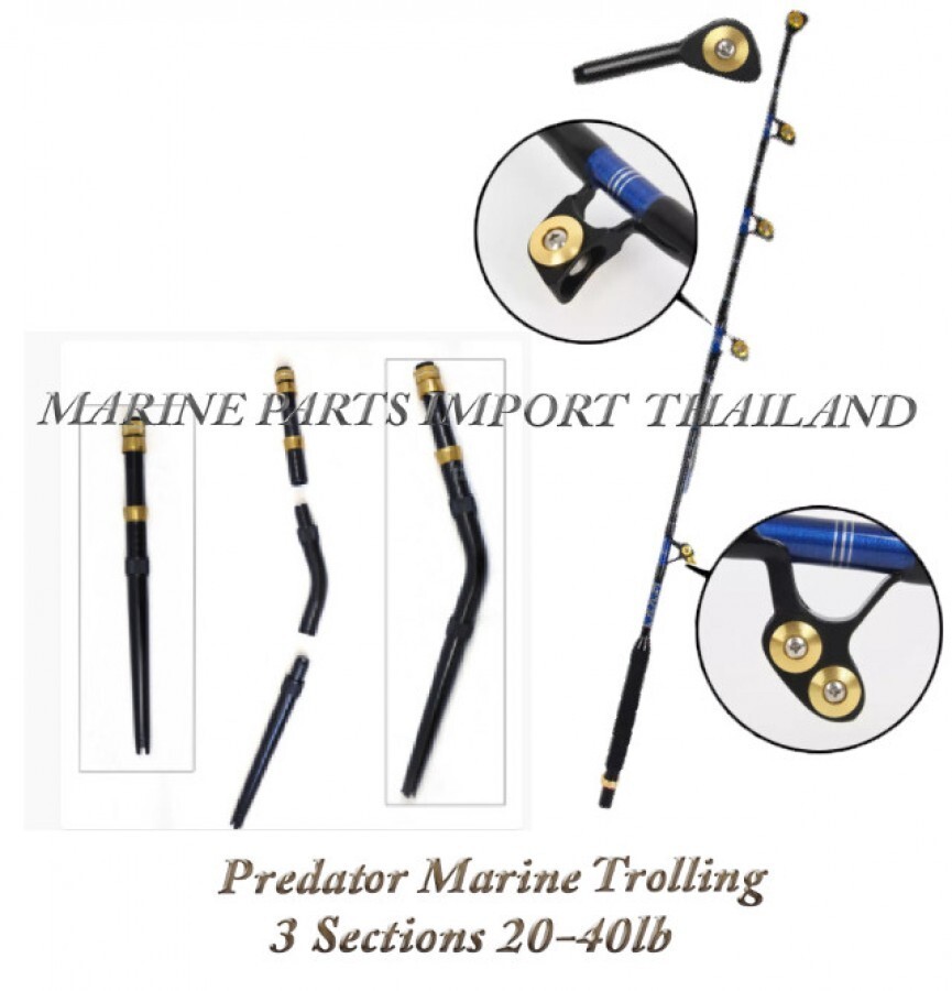 Rod Fishing Troling 20-40lb 3 sections