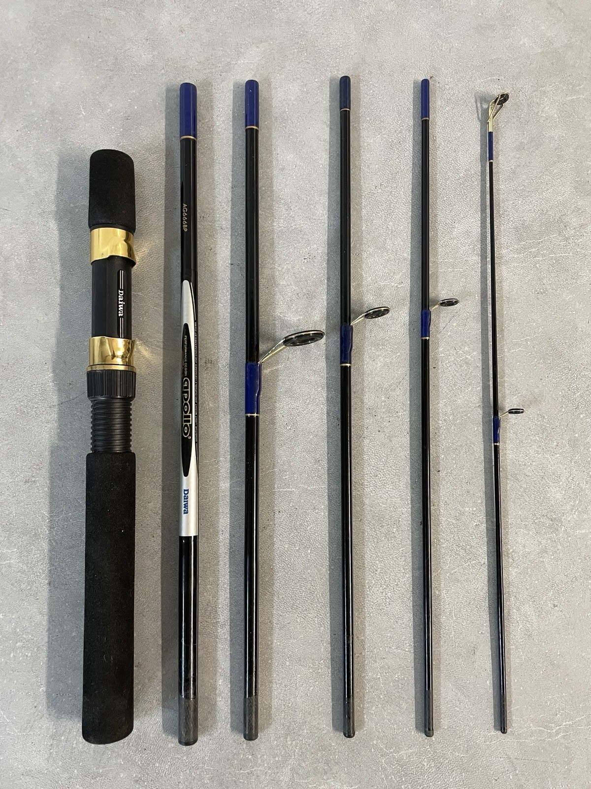 Daiwa Apollo Light Action 6.5’ Backpacking 6-pc Fishing Spinning Rod AG666BP