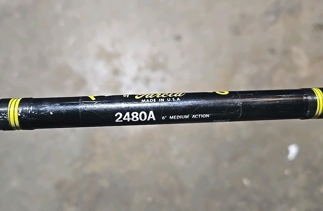 Flex Series by Garcia 6′ One Piece Fishing Rod Medium ACTION 2408A Made In USA