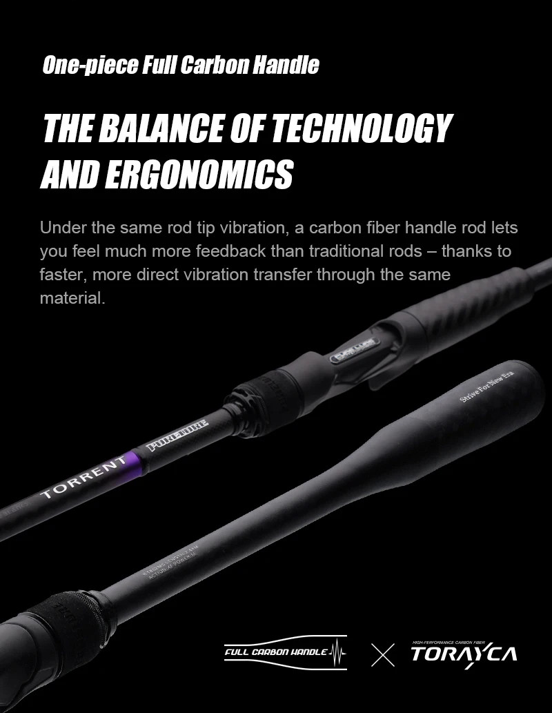PURELURE TORRENT Spinning Rod 8FT 9FT F Action High Carbon Fuji SIC