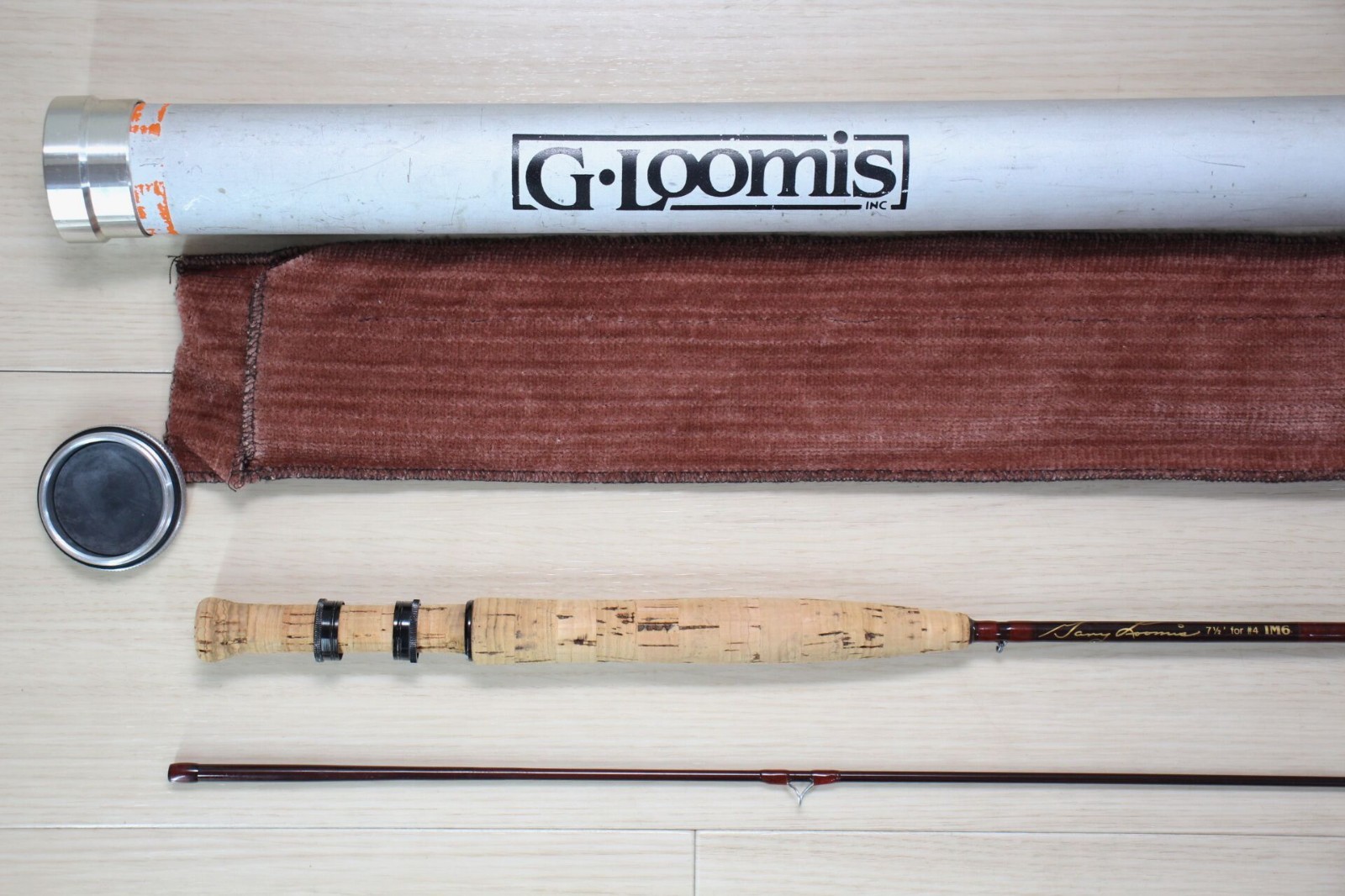 Vintage G.Loomis IM6 Signature 7’6″ 4wt Fly Rod Burgundy Blank 2pc Tube M133