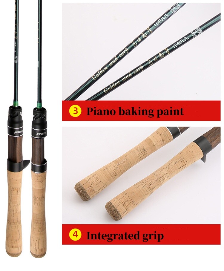 1.68M/1.8M Carbon Fiber Fishing Rods Spinning Casting Fishing Rod Poles Travel
