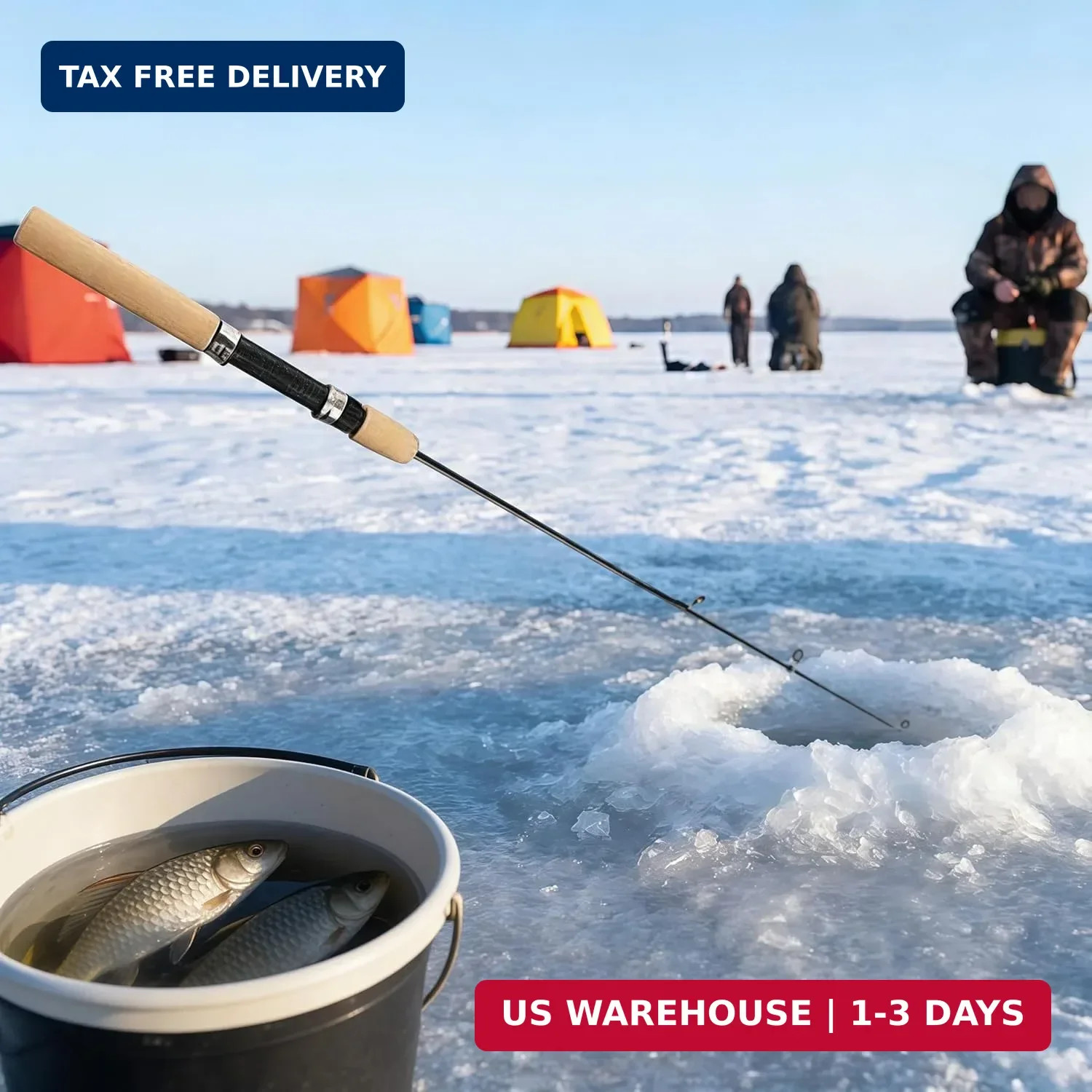 Ice Fishing Rod, Jig Pole & Rod Blanks Winter Outdoor Use, Spinning & Casting Co
