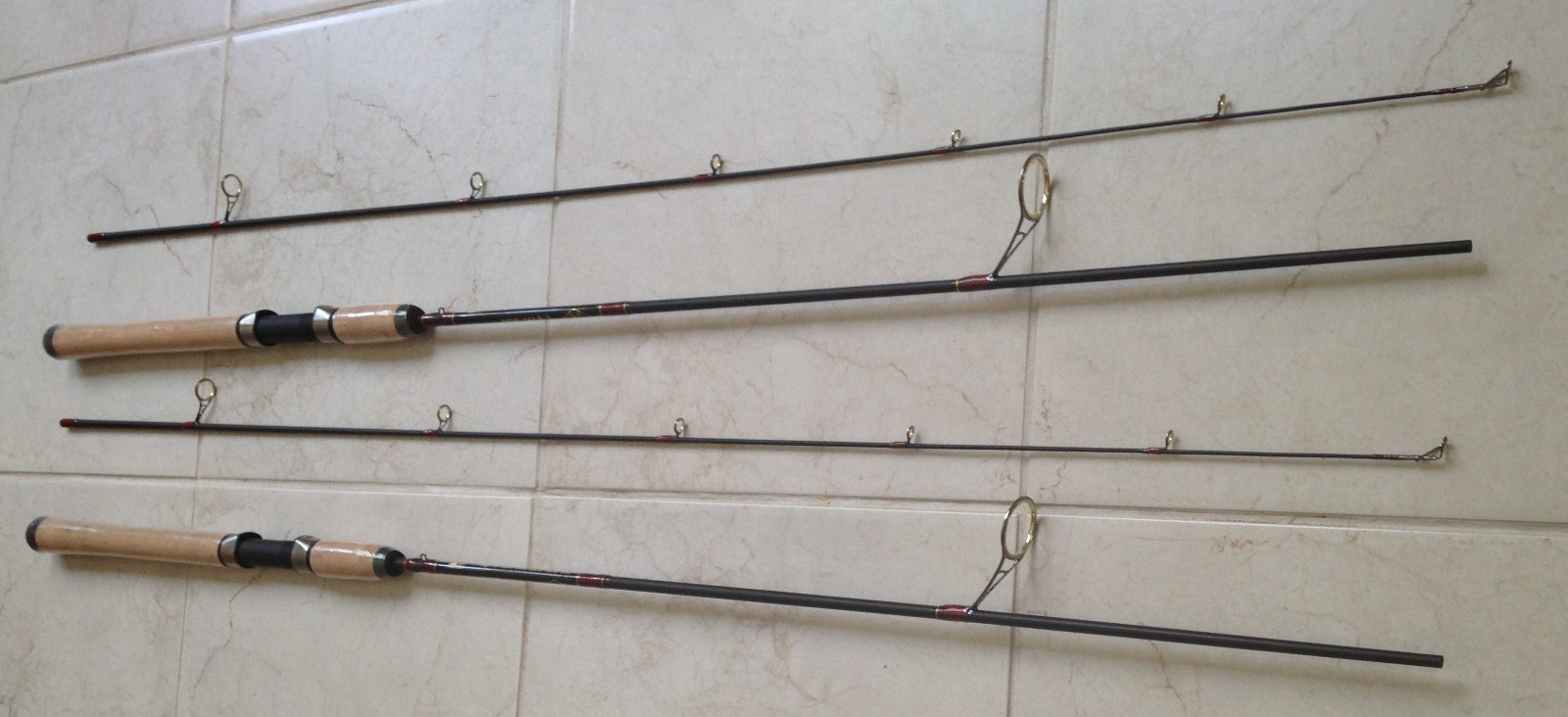 2 Rods Bundle – Graphite Trout Spin Rods – 2 section 6’6″ – Light Guides -New