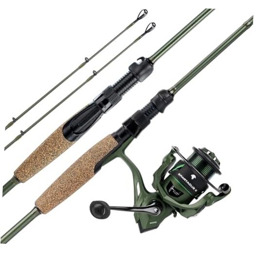 Spartacus II Twin-Tip Fishing Rod and Reel Combo, Spinning & Casting Combo,