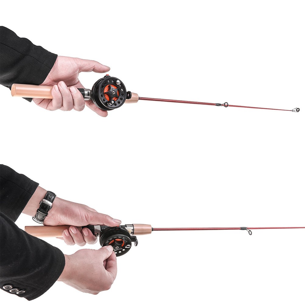 60cm Portable Telescopic Winter Fishing Rod Fish Hand Fishing Tackle Pole Set