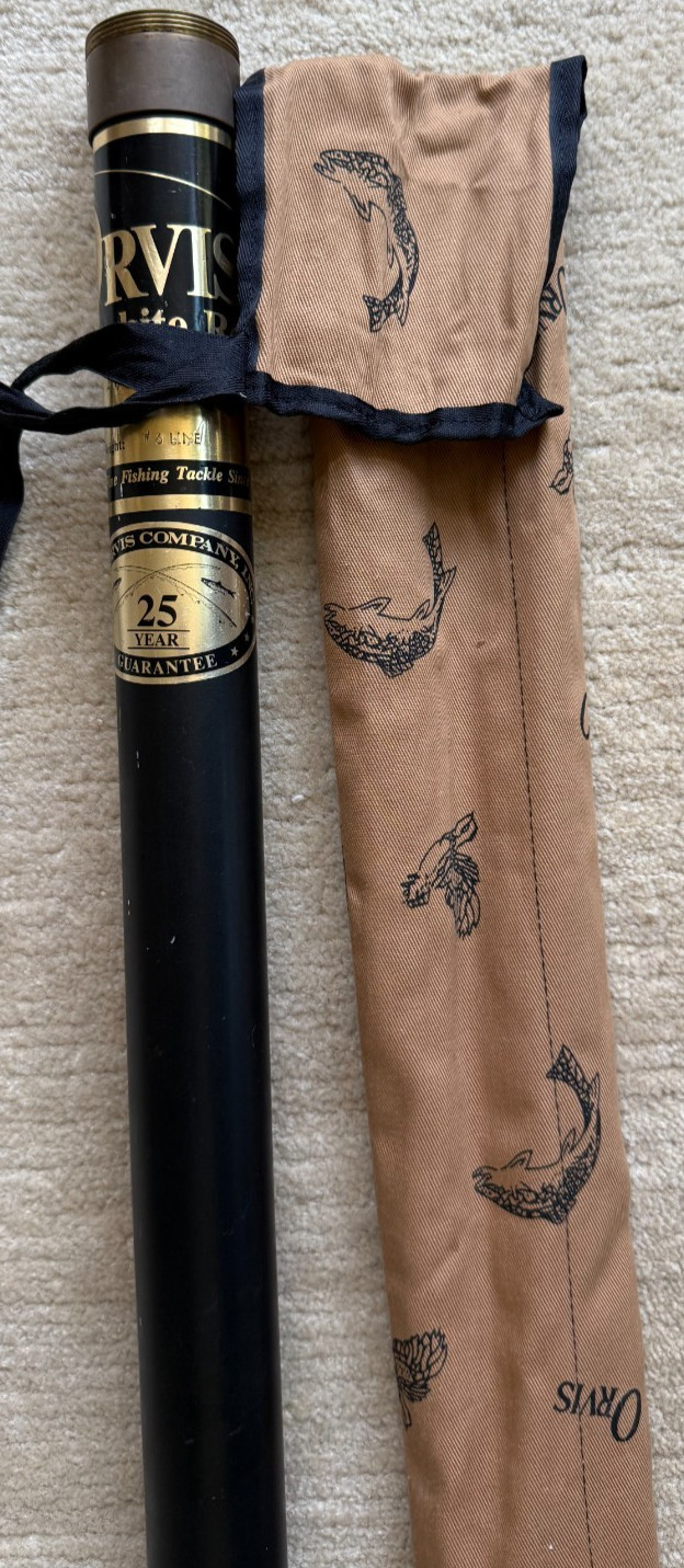 Orvis 0488 -4pc piece Mid Flex 8 1/2’ 3oz wt #6 Line Fly fishing rod w/canister